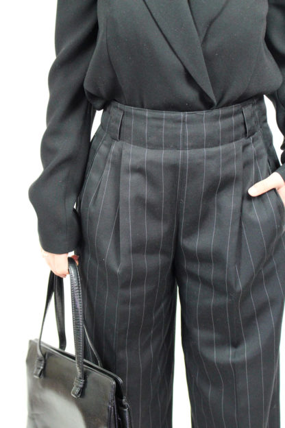 Bundfaltenhose Schwarz
