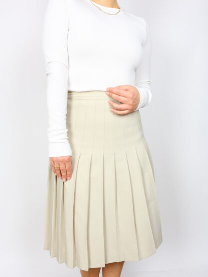 Faltenrock Beige