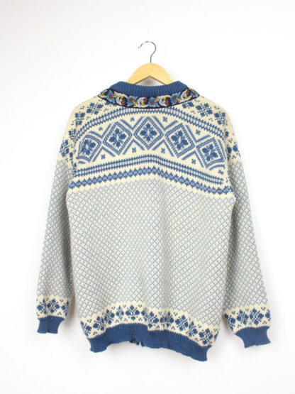Cardigan Blau Weiß