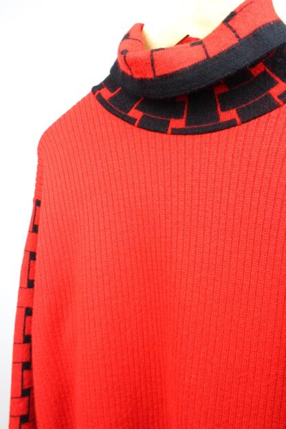 Pullover Rot Schwarz