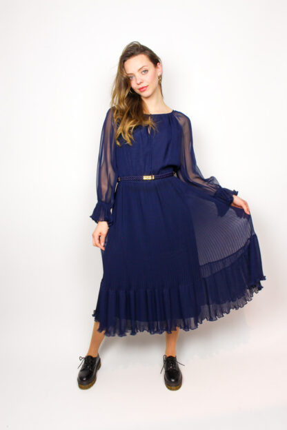 Vintage Designerkleid Blau