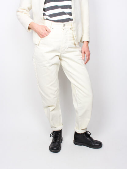 Cremefarbene Jeans