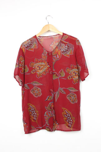 Vintage Bluse Rot