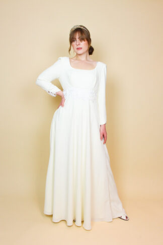 Vintage Brautkleid Creme