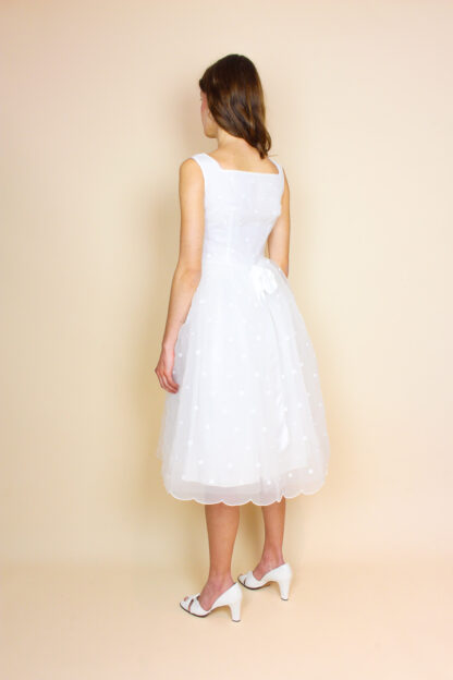 Hochzeitskleid Midi Weiß