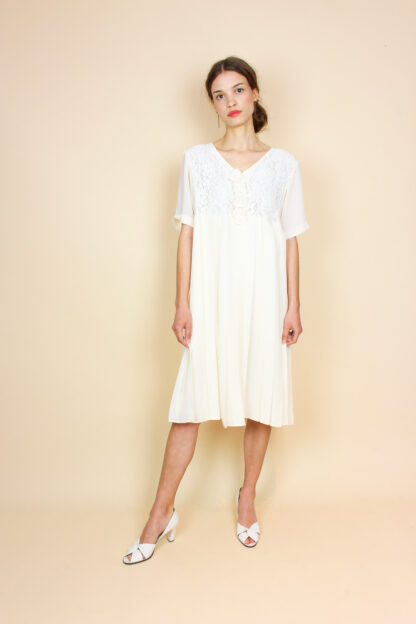 Vintage Brautkleid Creme