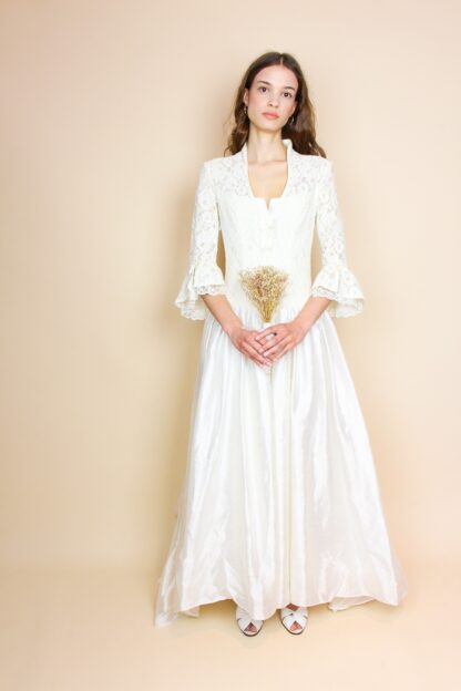 Vintage Hochzeitskleid Creme