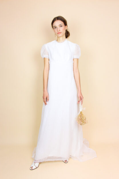 Vintage Hochzeitskleid Kurzarm