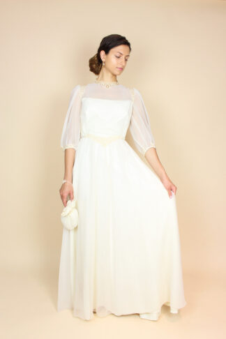 Vintage Brautkleid Creme