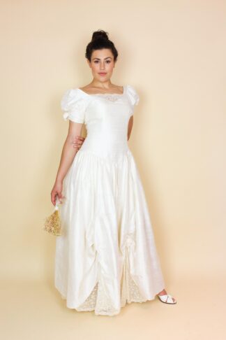 Vintage Brautkleid Puffärmel