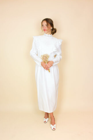 Vintage Brautkleid Volant
