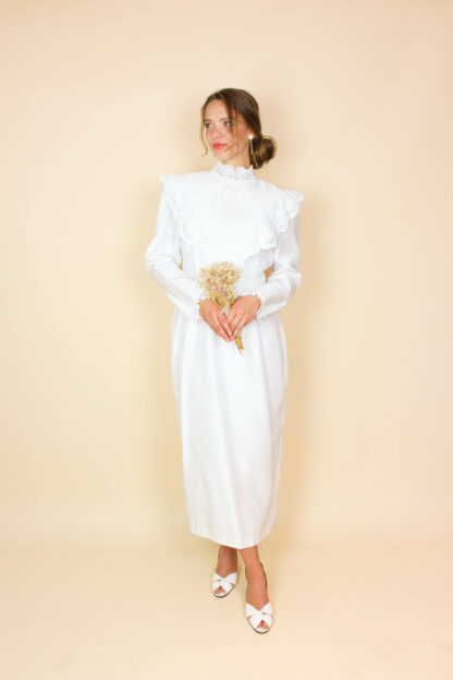 Vintage Brautkleid Volant