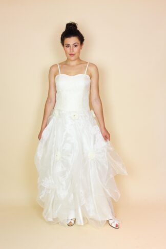 Vintage Brautkleid Volant